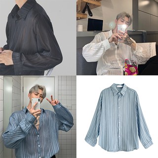 SƠ MI XUYÊN THẤU KẺ DỌC, SƠ MI NAM ĐẸP - LJINSTORE