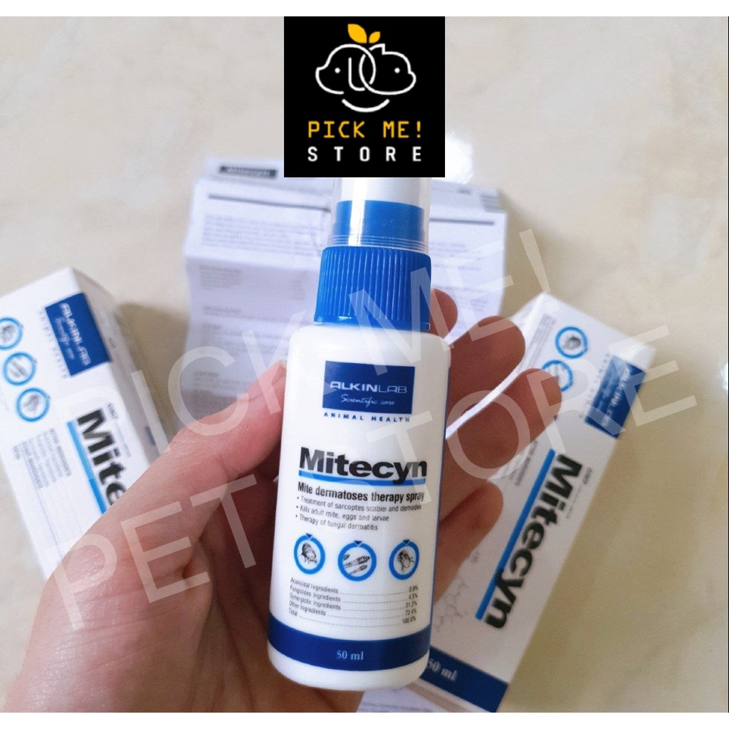 Xịt Nấm Ngứa, Ghẻ Fungikur, Mitecyn Cho Chó Mèo