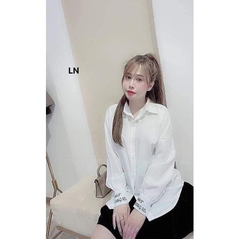 Áo sơ mi in chữ tay LN12