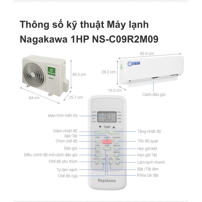 máy lạnh Nagakawa 1hp