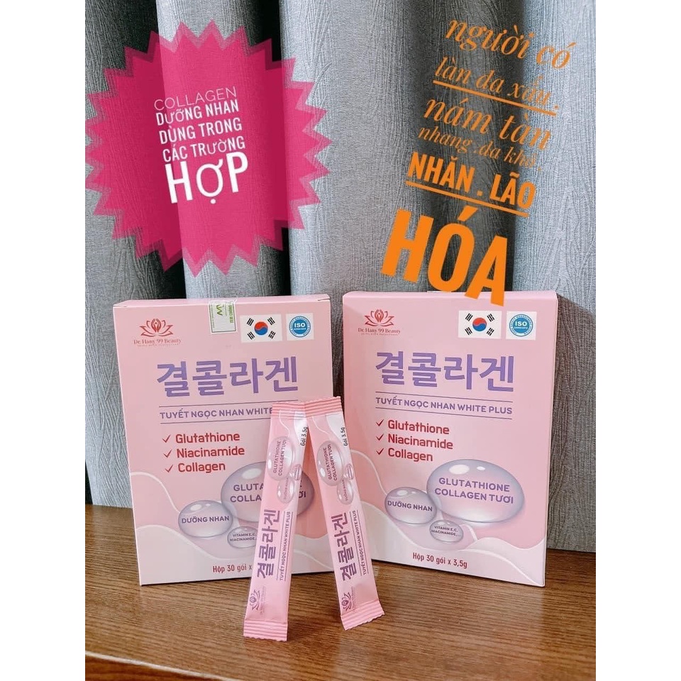 Tuyết Ngọc Nhan WHITE PLUS-Collagen truyền trắng hany sáng da mờ nám trẻ hóa da
