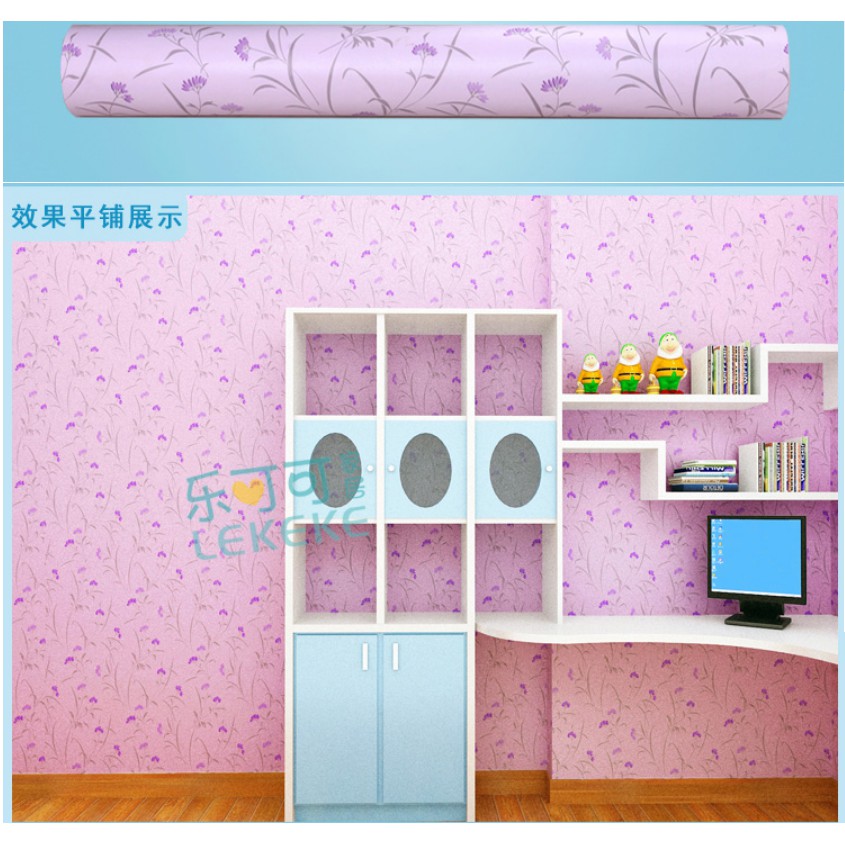 Giấy Dán Tường 45cm Rộng x 1m Dài Mẫu Hoa Lá Thiên Nhiên MM004