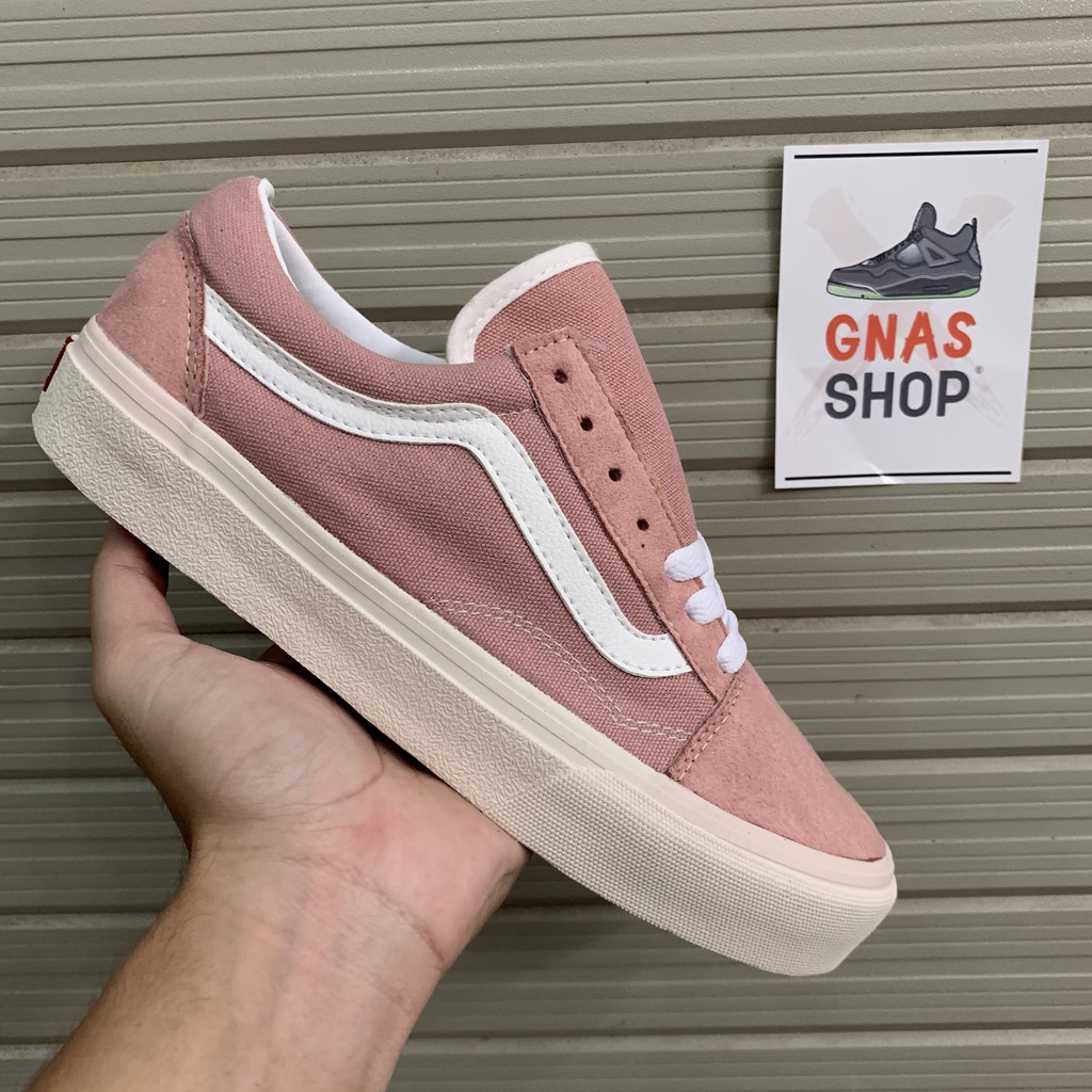 Giày thể thao nữ trắng hồng sọc đỏ | BigBuy360 - bigbuy360.vn