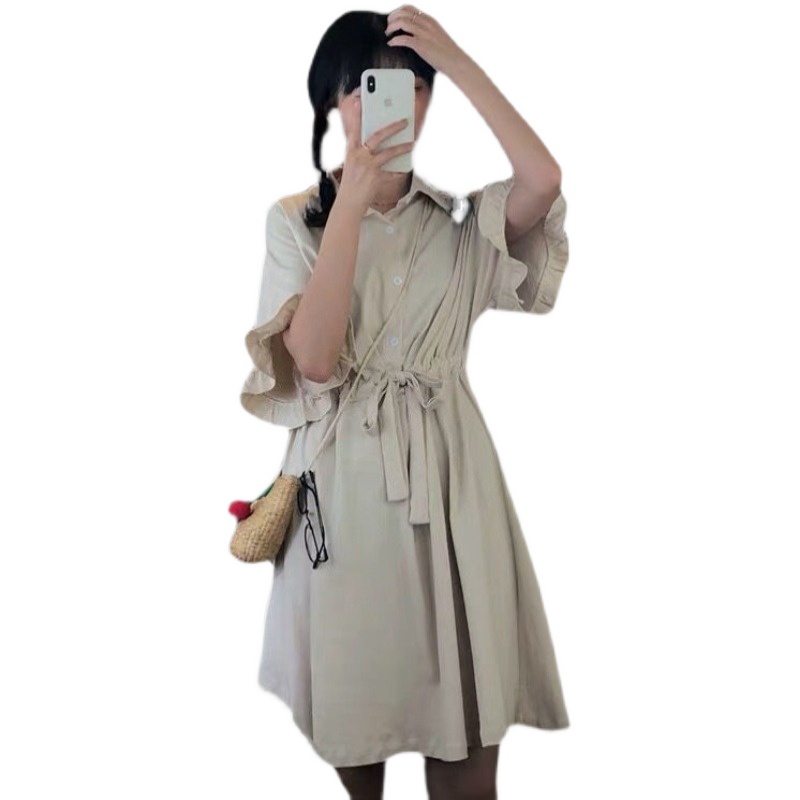 Đầm kiểu Perty cổ bẻ vừa vặn thời trang trẻ trung cho nữ