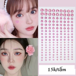 Đá đính mặt, miếng dán đính mắt makeup.