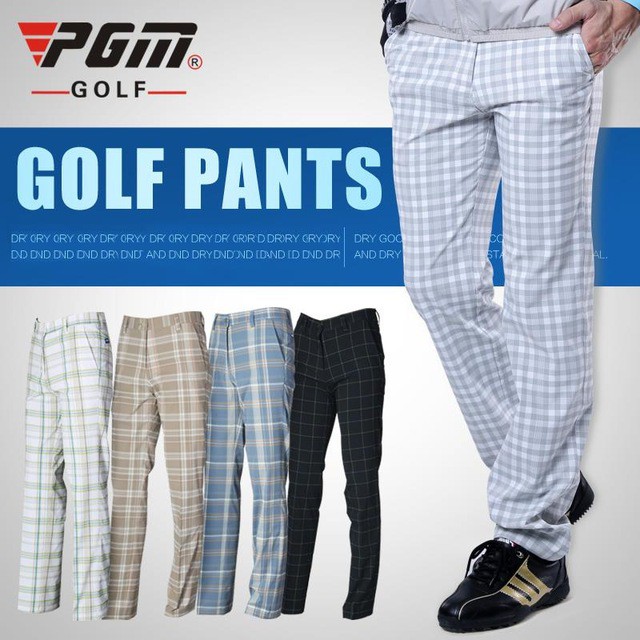 [Nhập mã TEEOSALE1 giảm 66%] Quần Golf Dài Nam Kẻ Caro  - PGM Golf Trousers For Man - KUZ003