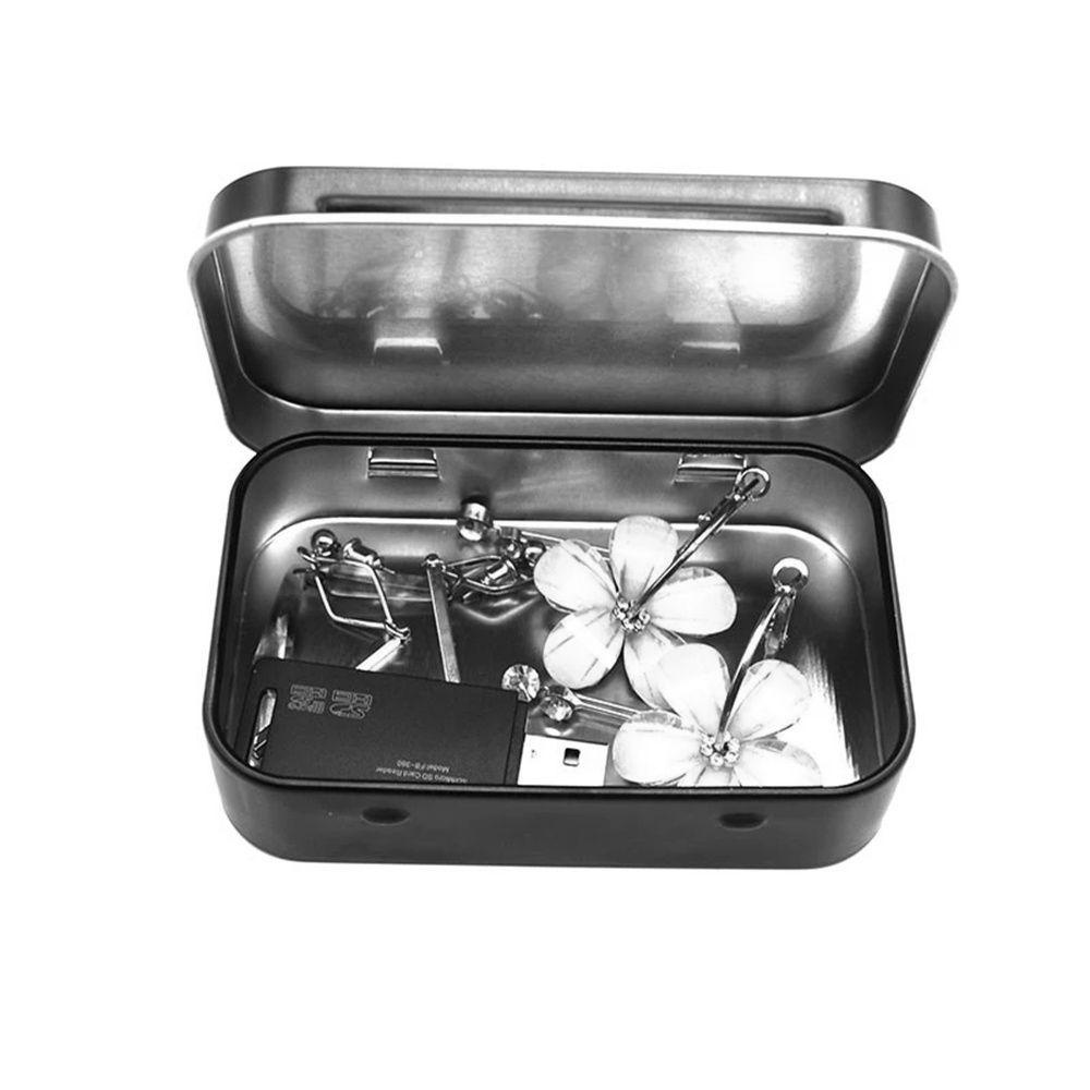 Hộp Thiếc Đen Đựng Tiền Xu / Kẹo Sinh Tồn