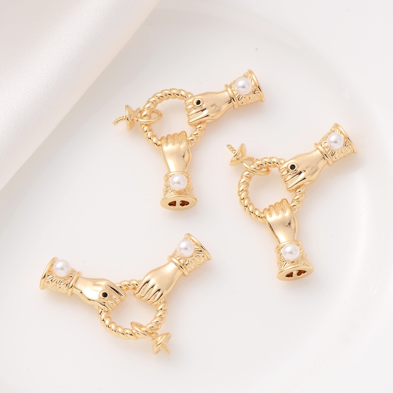 Mặt Dây Chuyền Bằng Đồng 14K Đính Ngọc Trai diy Giá Đỡ