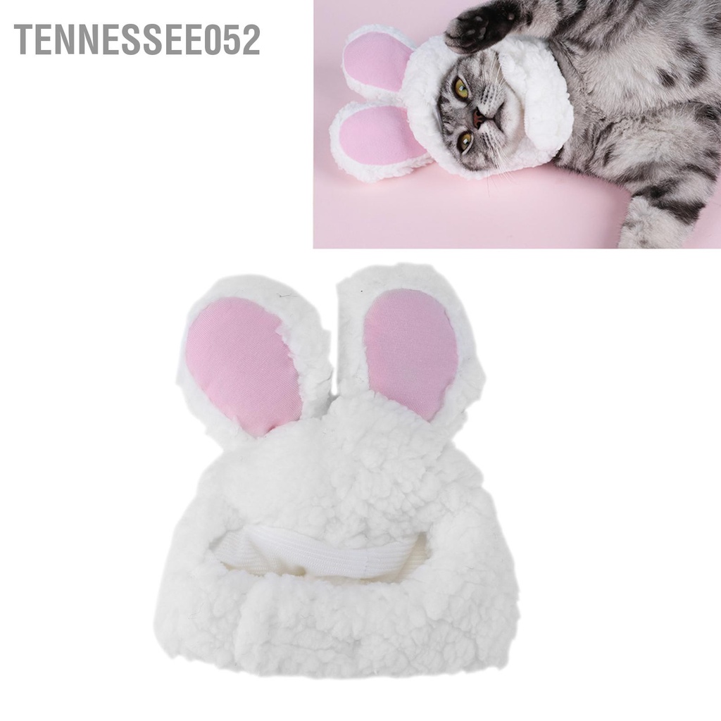 Tennessee052 Mũ thỏ có tai cho mèo Trang phục sang trọng dễ thương nón động vật nhỏ Halloween