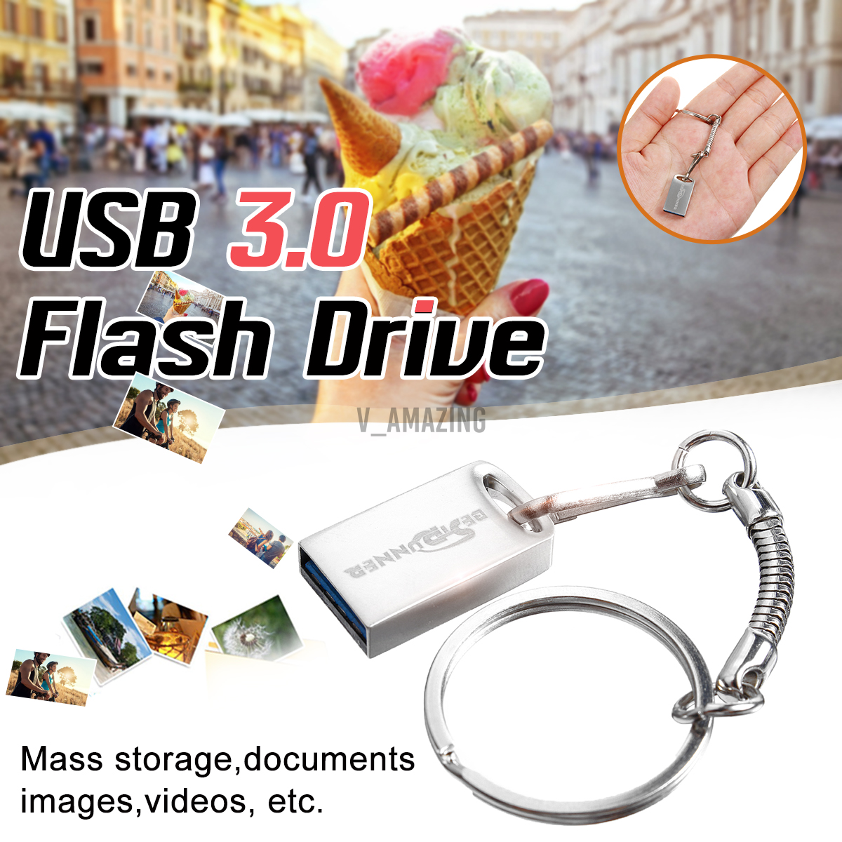 Usb 3.0 Dung Lượng 32 / 64gb Màu Bạc