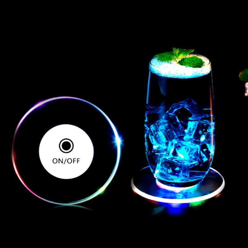 Giá Đỡ Cốc Nước Bằng Acrylic Có Đèn LED Nhấp Nháy Độc Đáo Trang Trí Bàn Tiệc