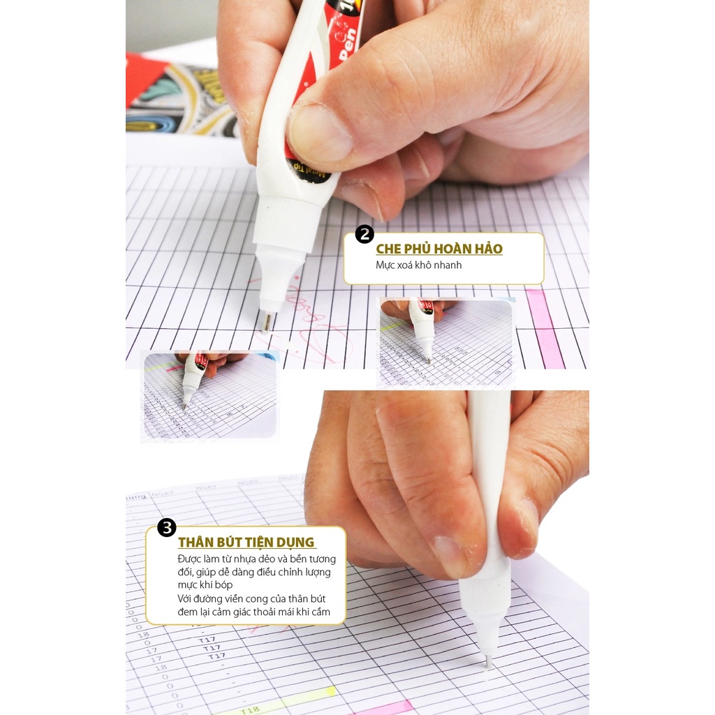 Hộp 12 cây Bút xóa STABILO Correction Pen CP88