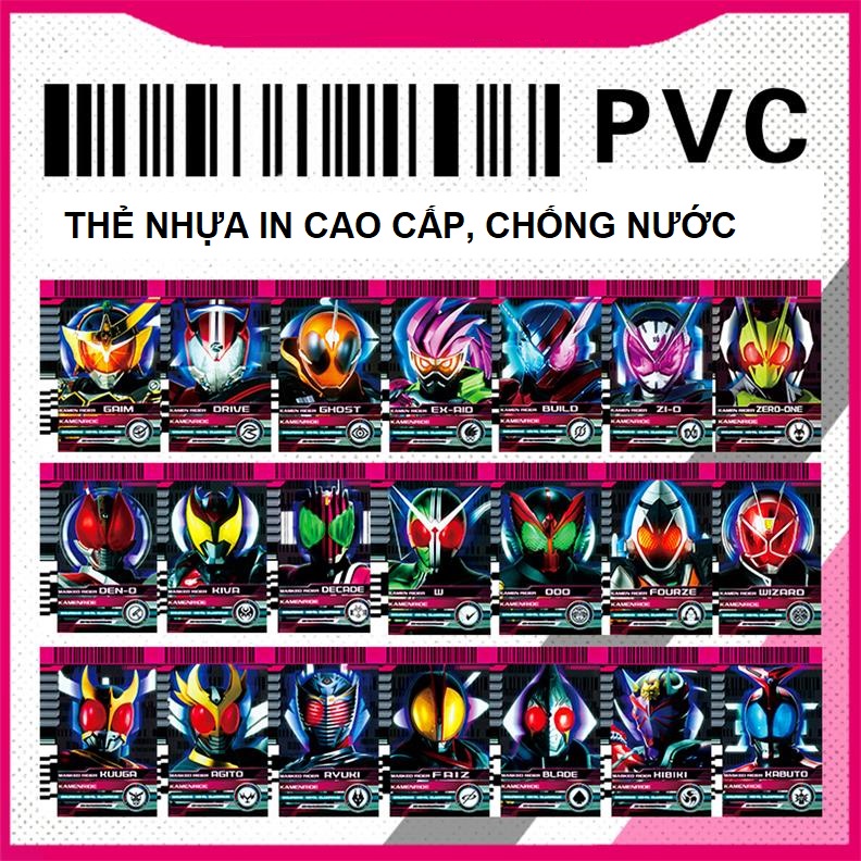 Đồ chơi thẻ bài Kamen Rider Decade chất liệu nhựa PVC cao cấp tương đương CSM, có thể đọc 2 mặt