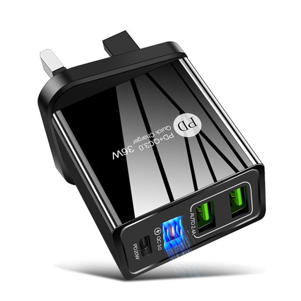 Củ Sạc Điện Thoại Nhanh 3 Cổng USB Gắn Tường Tiện Dụng