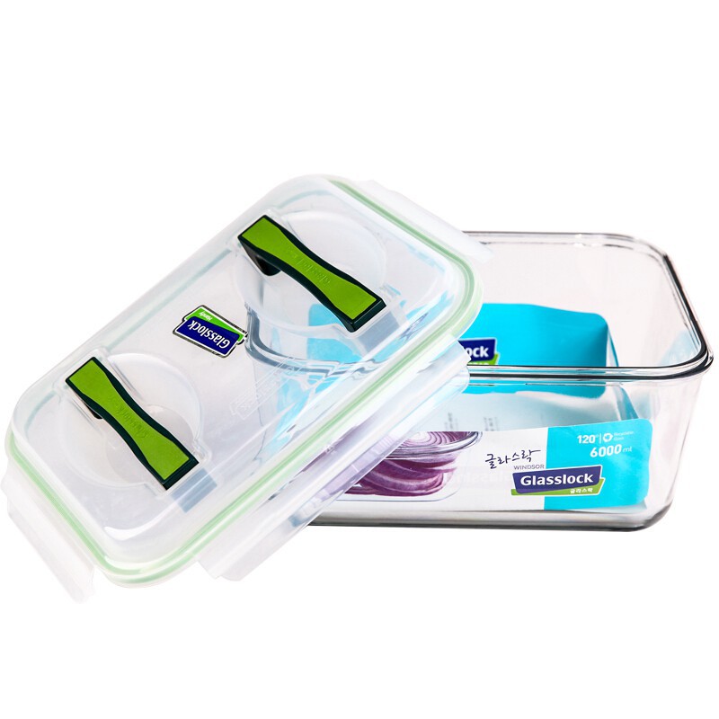 Hộp thủy tinh glasslock MHRB600 dung tích 6000ml có tay xách