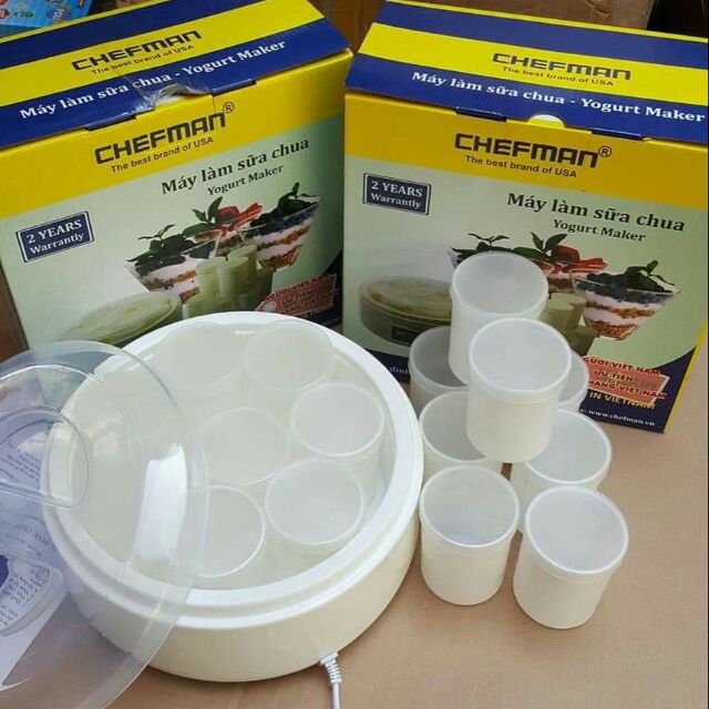 máy sữa chua chefman 8 cốc