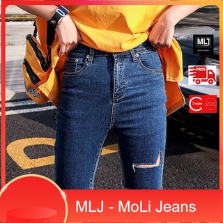 [60kg~90kg] Quần jean ngố / lửng BIG SIZE lưng cao, co dãn mạnh màu xanh đậm truyền thống 3458