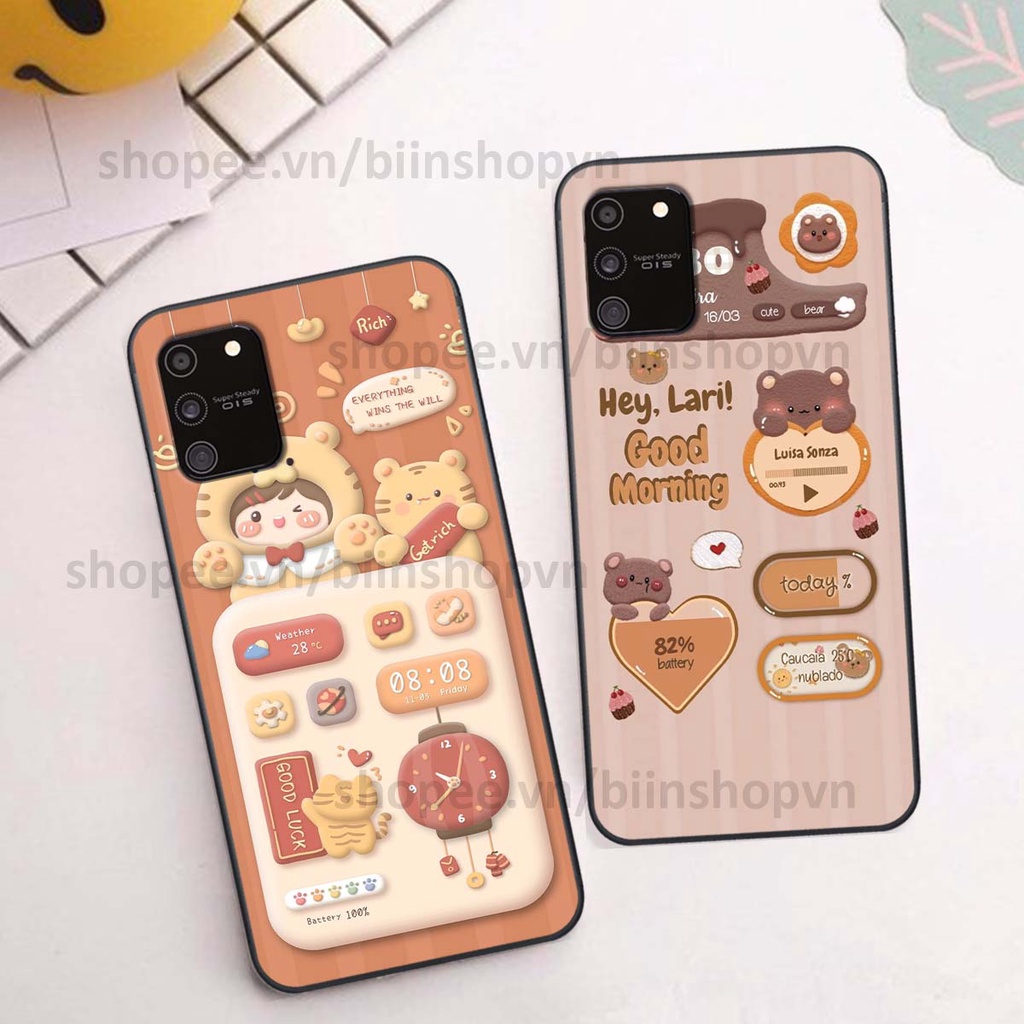 Ốp Samsung S10 Lite in 3D icon gấu nổi siêu xinh, siêu đáng yêu, cá tính phong cách