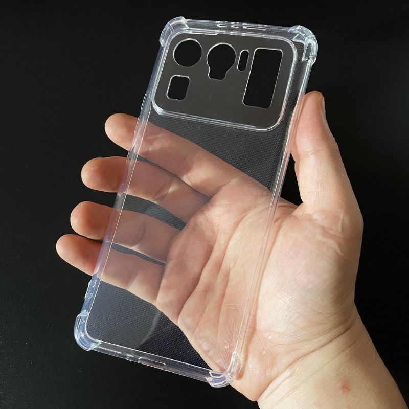 Ốp lưng silicon trong suốt chống sốc 4 cạnh cao cấp cho Xiaomi Mi11 Ultra/mi 11/mi 11 lite (khoét riêng mắt camera)