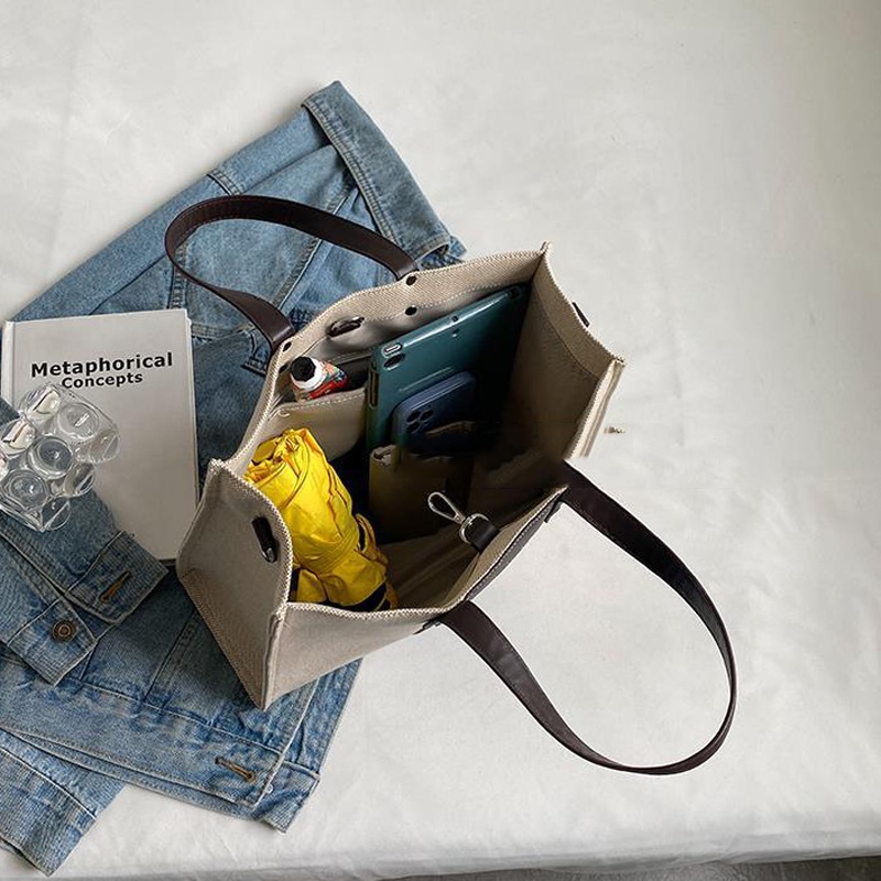 Túi Đeo Chéo Vai Bằng Vải Canvas Thời Trang Giản Dị Dành Cho Nữ