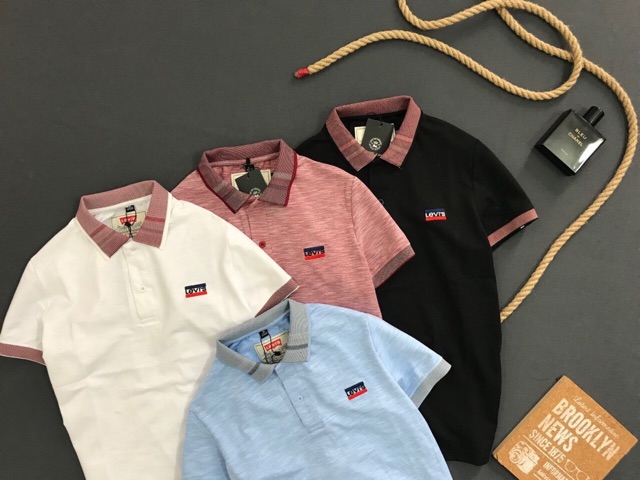 Áo thun nam cổ bẻ phối sọc TD0006 | BigBuy360 - bigbuy360.vn