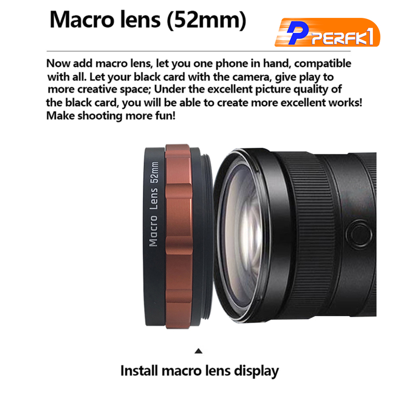 Hot-Universal 52mm Macro Lens for Card Camera Practical Accessories