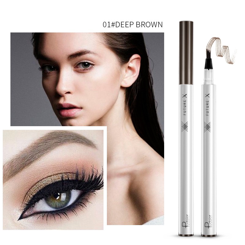 Bút trang điểm lông mày Pudaier 3 màu E3008 sắc không thấm nước 10g