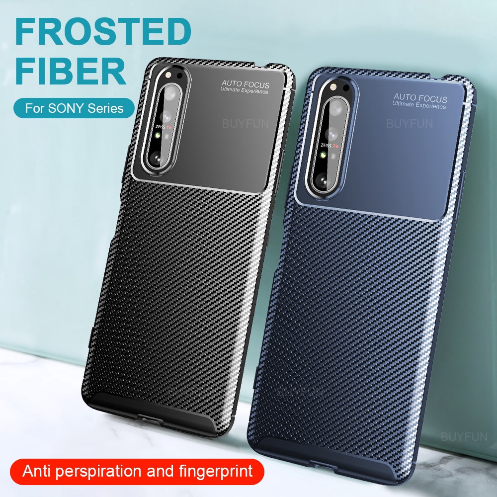 Sony Xperia 1 II  5 8 20 Beetle Phone Case Carbon Fiber Soft Cover f Protective Cases