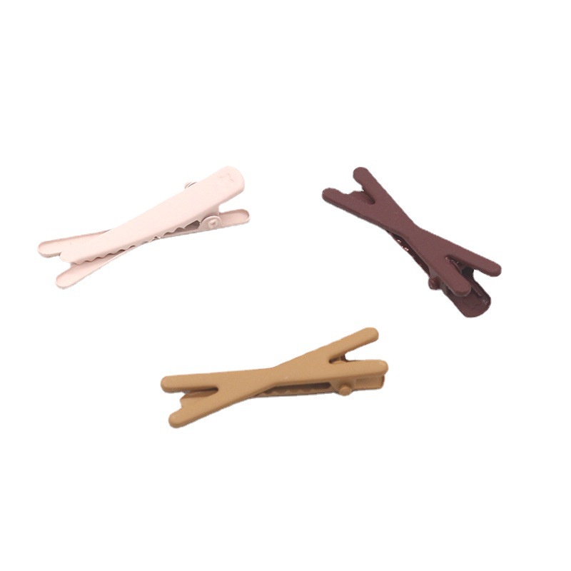 Set 3 Kẹp Tóc Hình Vương Miện Màu Trà Sữa Phong Cách Mới Đơn Giản Thời Trang Cho Nữ