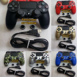 tay ps4 slim pro cũ tặng dây sạc hoặc bao silicon