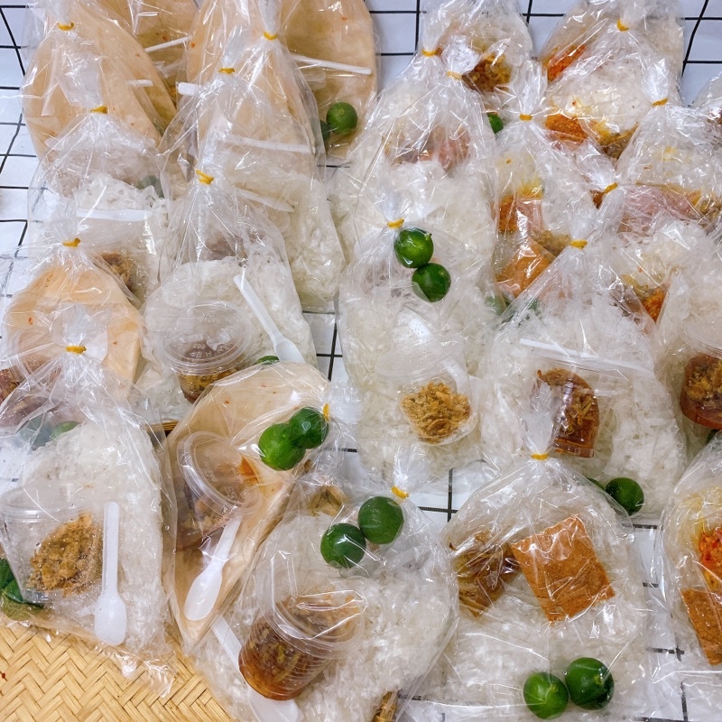 Bánh Tráng Sợi Phơi Sương Dẻo Chấm Muối Hành Phi Cay Cay Không Dầu Mỡ Tíc Tắc