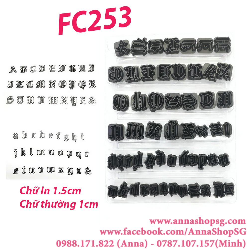 BỘ CUTTER CHỮ CỖ FC253