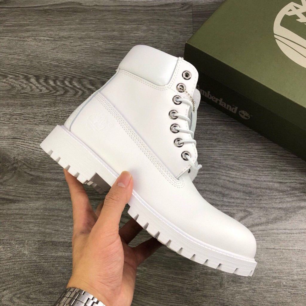 ▧☫Giày Timberland Tim Bailan trắng cao cấp chống mài mòn không- trượt đại hoàng đi ngoài trời nam và nữ cùng một