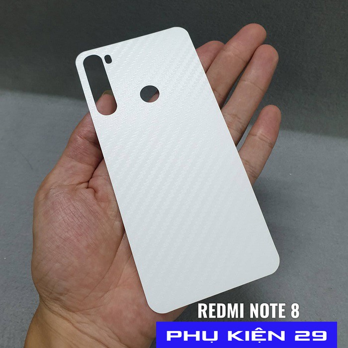 [Xiaomi Redmi Note 7/7 Pro/8/8 Pro] Dán lưng 3D vân Cacbon - Carbon