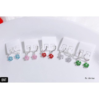 bông tai TRẺ EM , bạc nguyên chất , sáng đính đá lấp lánh, siêu xinh Bạc cao cấp HUYEN Jewel