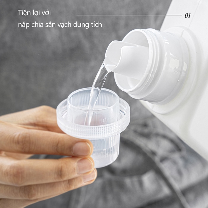 Nước Giặt Quần Áo Gốc Thực Vật Hương Lily Saengong Can 1.5L - K2V Shop