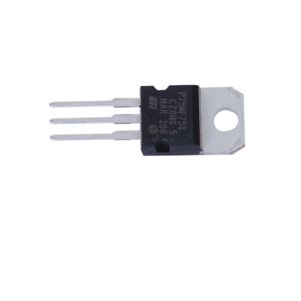 Set 5 con chip nguồn kênh N MOSFET P75NF75 80A 75V TO-220