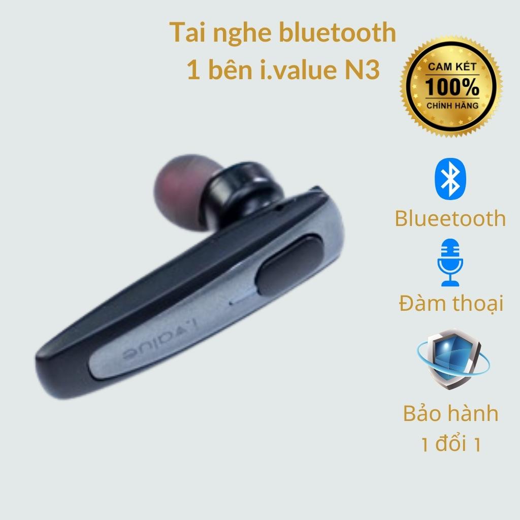 Tai nghe bluetooth 1 bên nhét tai i.value N3, Đàm thoại nghe nhạc hàng chính hãng