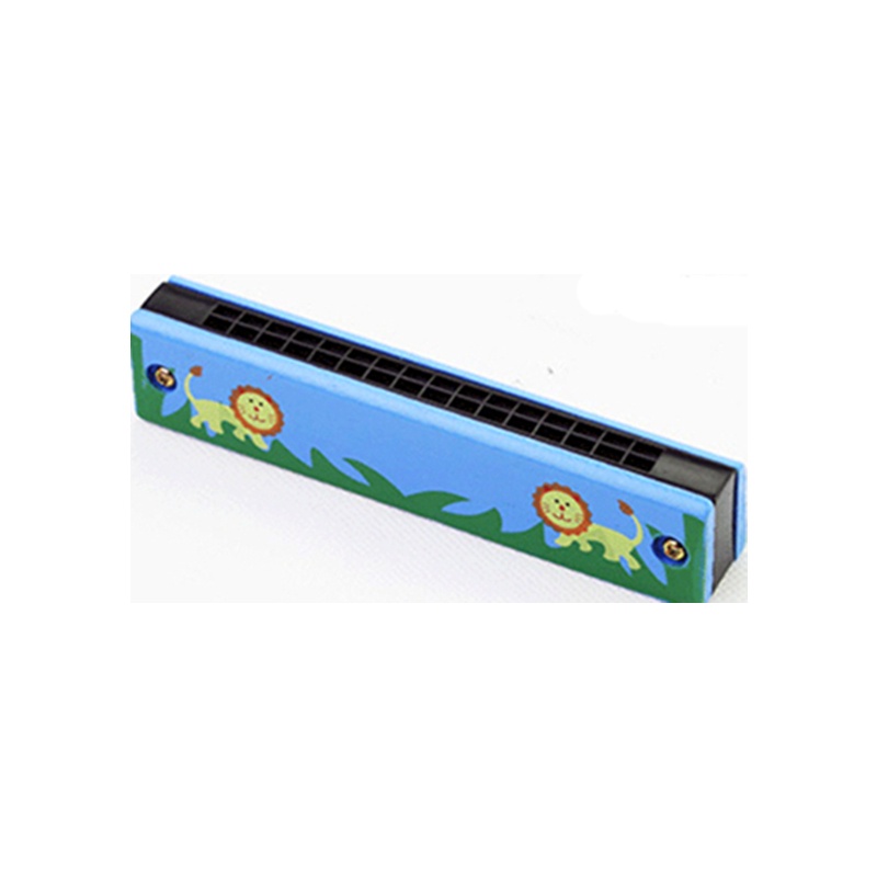 Kèn Harmonica Gỗ 16 Lỗ Họa Tiết Hoạt Hình Dễ Thương Cho Bé