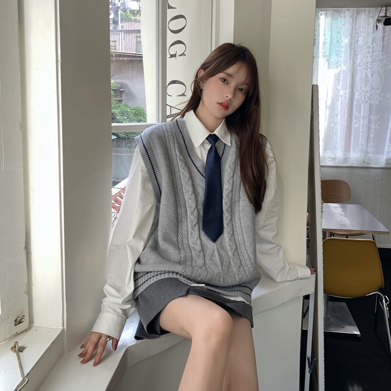 NRVP Áo KhoáC Cardigan Tay DàI Phong CáCh HàN QuốC