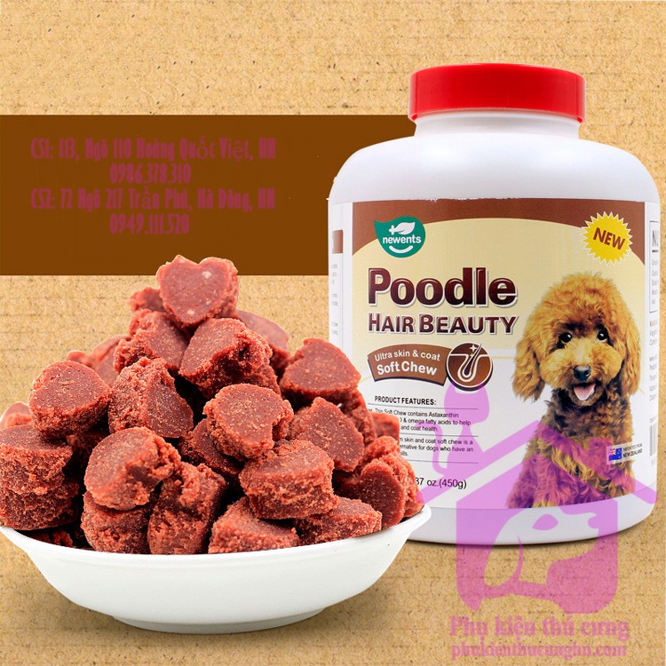 [Mã 208FMCGSALE giảm 8% đơn 500K] Dưỡng mượt lông, giữ màu cho poodle - Bánh thưởng - phụ kiện chó mèo