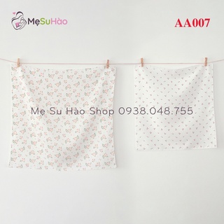 100% hàng nhập từ hàn về, hàng có sẵnset khăn sữa sợi tre 10c 2 size 35 35 - ảnh sản phẩm 7