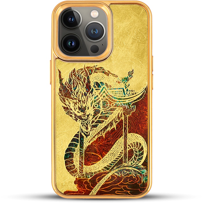 Ốp điện thoại cho iPhone 13 Pro / 13 Pro Max mẫu Rồng Phương Đông thương hiệu La Sonmai