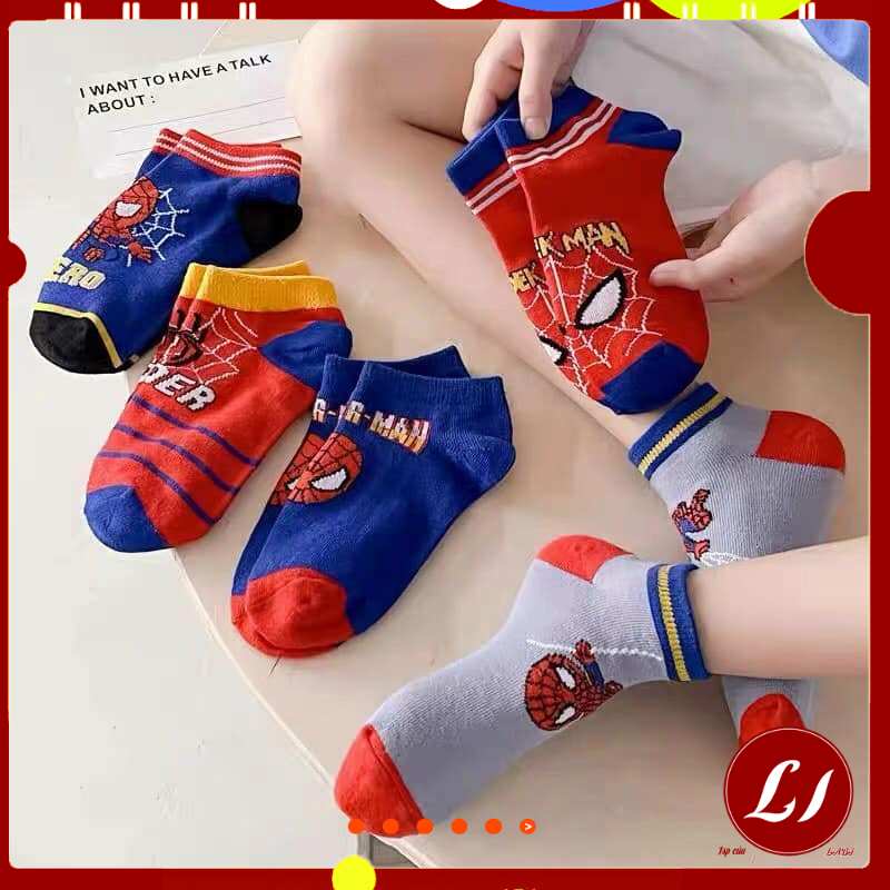 Sét 5 đôi Tất siêu nhân mẫu mới nhất cho các bé từ 1 - 6 tuổi -LABI