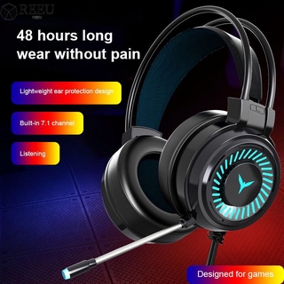 Tai nghe chụp tai chơi game có micro và đèn LED