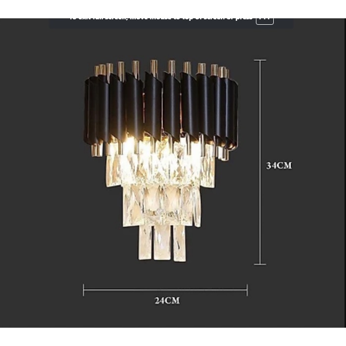 Đèn gắn tường, SuperVilighting, Đui E14, điện áp 220V, Đèn pha lê cao cấp,vỏ mạ tĩnh điện Bảo hành 24 tháng