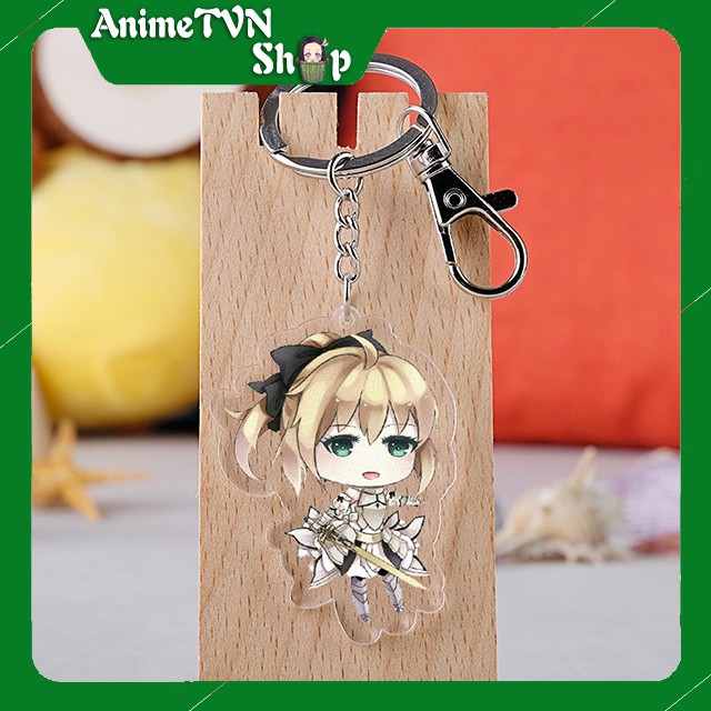 Móc khoá Mica anime manga FATE (Cuộc Chiến Chén Thánh) Nhựa Cứng Acrylic In 2 mặt sắc nét