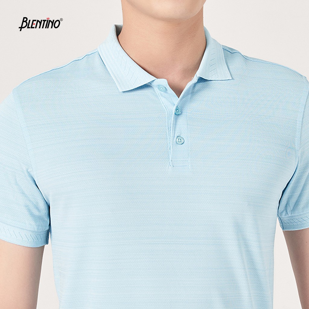 Áo thun nam polo có cổ tay ngắn Blentino PL 16820 mềm mịn form SlimFit