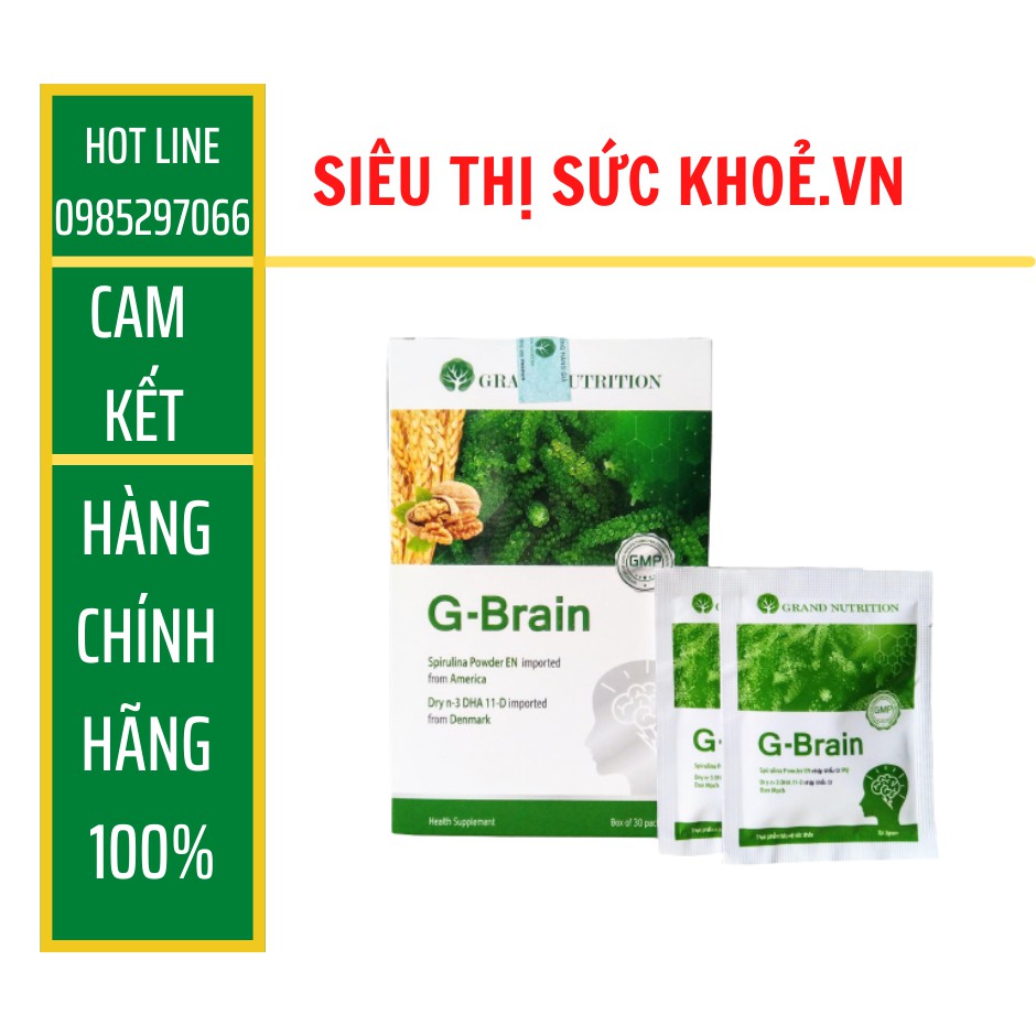 Cốm Trí Não G - Brain ?[Chính Hãng 100%]?Cốm Trí Não G - Brain - Hỗ Trợ Bổ Sung Dha, Các Vitamin Hỗ Trợ Phát Triển Não Bộ