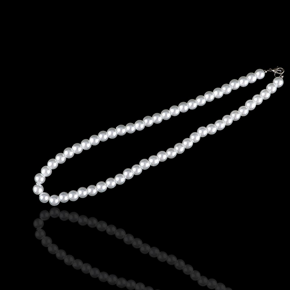 Dây chuyền ngọc trai nhân tạo màu trắng nhã nhặn